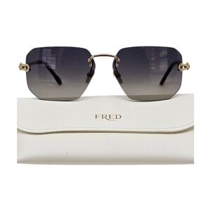 FRED Rimless Gradient Sunglasses -GOLD AND SILVER
